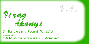 virag aponyi business card